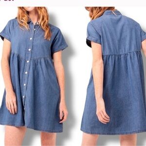 Pact Denim Blue Mini Dress